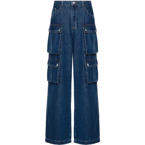 Denim Cargo Wide Leg Jeans , female, Sizes: W27, W28, W30, W29, W26 - Liu Jo - Modalova