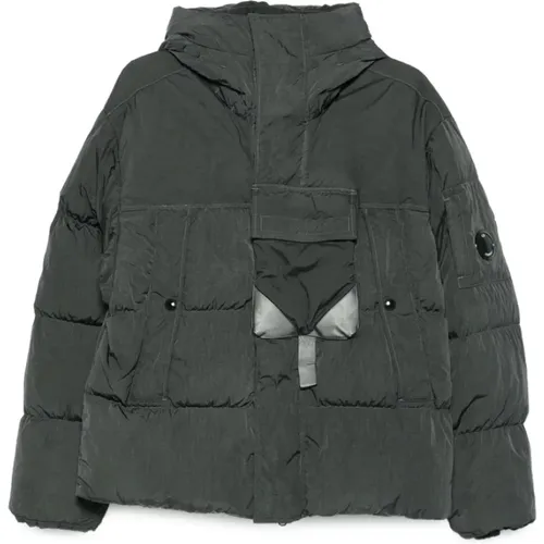 Winter Jackets, male, , Size: M Quilted Hooded Jacket - C.P. Company - Modalova