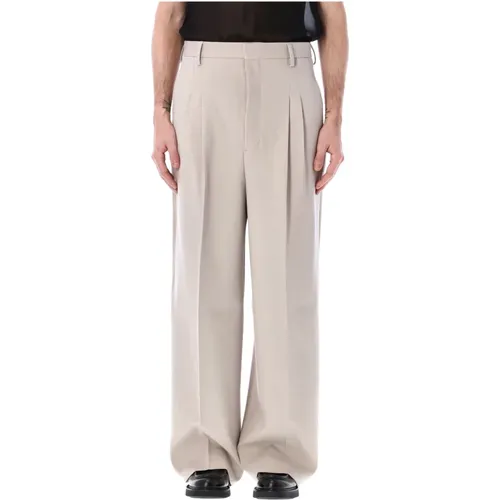 Straight Trousers, male, , Size: W44 Mens Clothing Trousers Light Ss24 - Ami Paris - Modalova