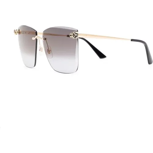 Gold Sunglasses with Accessories , female, Sizes: 61 MM - Cartier - Modalova