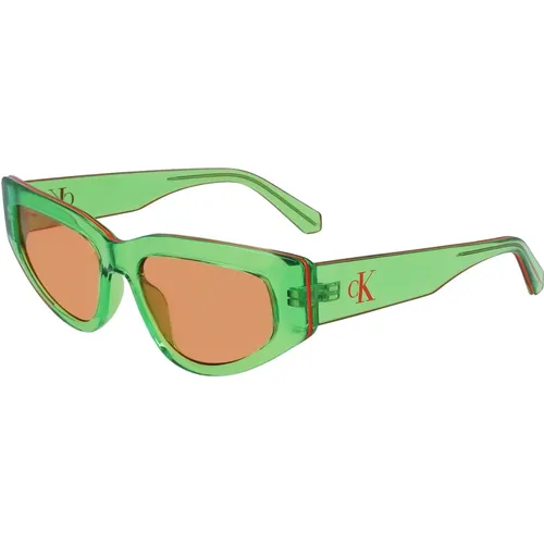 Transparent Sunglasses Ckj23603S 300 , unisex, Sizes: 53 MM - Calvin Klein - Modalova