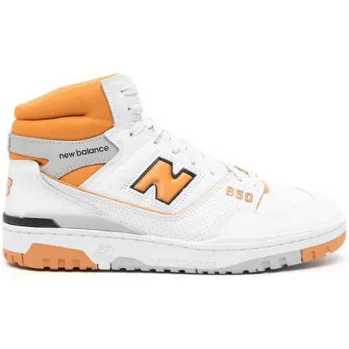 Sneakers, male, , Size: 9 1/2 US /Orange High-Top Sneakers - New Balance - Modalova