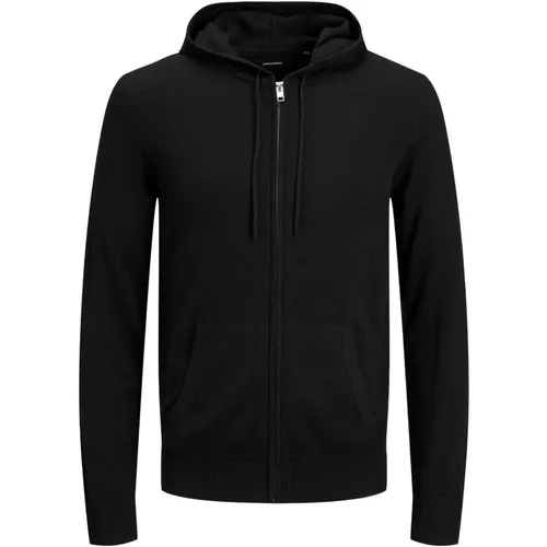 Zip-throughs, male, , Size: S Mens Hooded Sweatshirt - jack & jones - Modalova