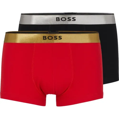 Baumwoll-Boxerset mit metallischem Markengürtel - Hugo Boss - Modalova