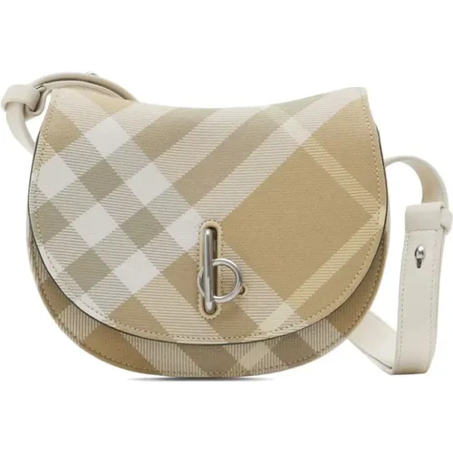 Pink Shoulder Bag with Check Pattern , female, Sizes: ONE SIZE - Burberry - Modalova