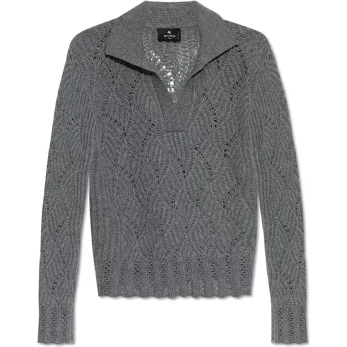 Cashmere Knitwear, female, , Size: XS Cashmere sweater with collar - ETRO - Modalova