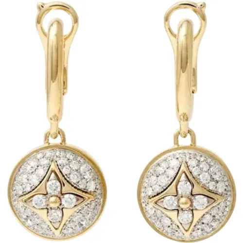 Pre-owned Gold earrings , female, Sizes: ONE SIZE - Louis Vuitton Vintage - Modalova