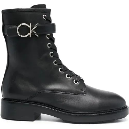 Rubber Sole Combat Boot W HW , female, Sizes: 3 UK - Calvin Klein - Modalova