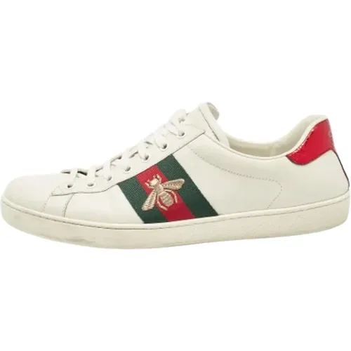 Pre-owned Sneakers, male, , Size: 9 1/2 US Pre-owned Leather sneakers - Gucci Vintage - Modalova