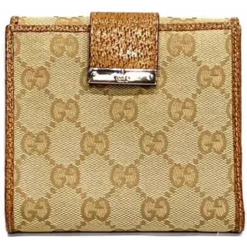 Pre-owned Wallets, female, , Size: ONE SIZE Pre-owned Canvas wallets - Gucci Vintage - Modalova