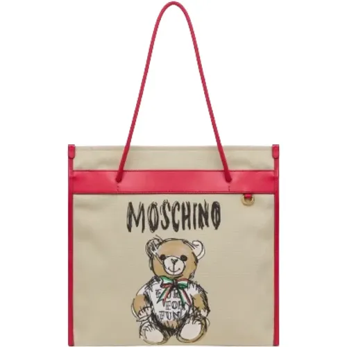 Handtasche mit Teddy Bear Print - Moschino - Modalova