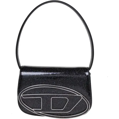 Glittery Leather Shoulder Bag Multi , female, Sizes: ONE SIZE - Diesel - Modalova