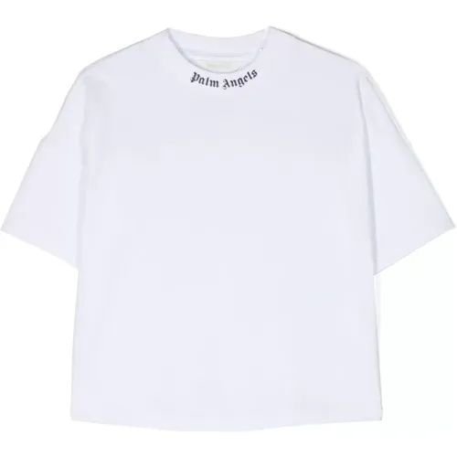 Logo-Print T-Shirt in Weiß - Palm Angels - Modalova