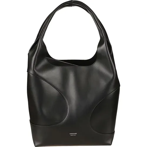 Leather Hobo Bag , female, Sizes: ONE SIZE - Salvatore Ferragamo - Modalova