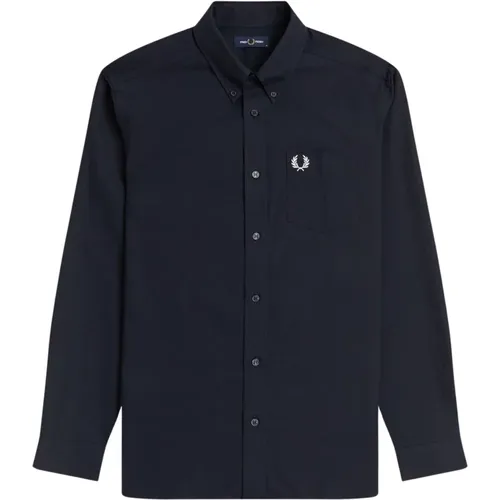 Casual Shirts, male, , Size: M Navy Oxford Shirt Classic Style M2700 - Fred Perry - Modalova