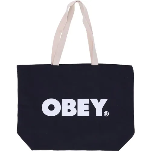 Canvas Bold Tote Bag , male, Sizes: ONE SIZE - Obey - Modalova