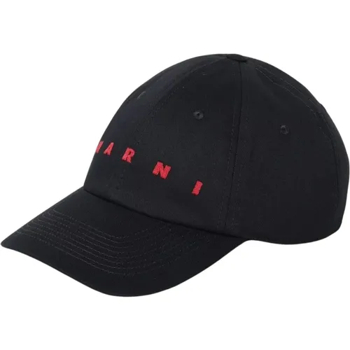 Caps, male, , Size: M Logo Baseball Cap - Marni - Modalova