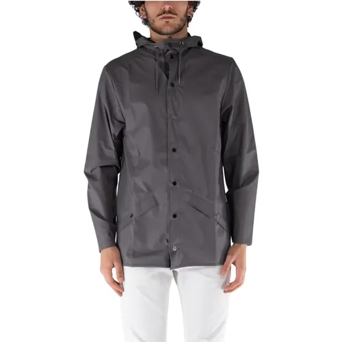 Waterproof Jacket with Double Pockets , male, Sizes: M, L, XS, S - Rains - Modalova