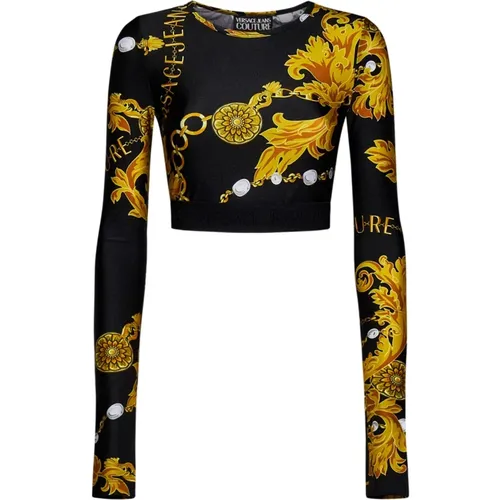 Long Sleeve Tops , Damen, Größe: S - Versace Jeans Couture - Modalova