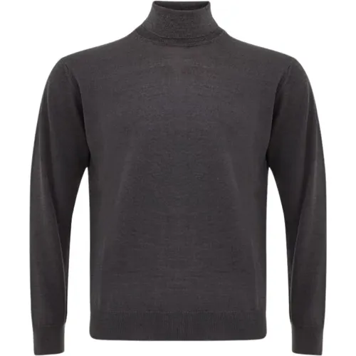 Eleganter grauer Wollpullover fr Mnner - Ferrante - Modalova