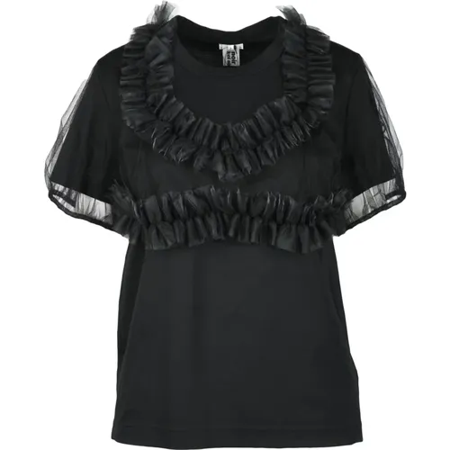 Blouses, female, , Size: L Cotton T-shirt with unique design - Noir Kei Ninomiya - Modalova