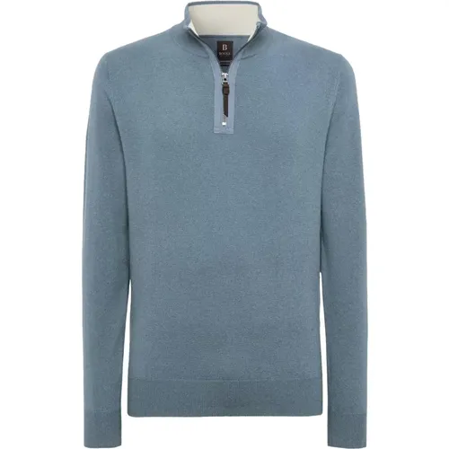 Kaschmir Half-Zip Pullover , Herren, Größe: M - Boggi Milano - Modalova