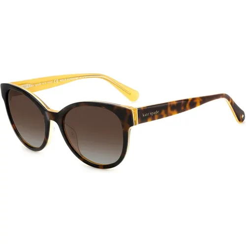 Nathalie/G/S Sunglasses in Dark Havana/Light , female, Sizes: 55 MM - Kate Spade - Modalova