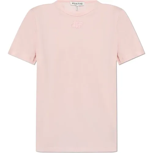 T-Shirt mit Logo , Damen, Größe: L - Munthe - Modalova