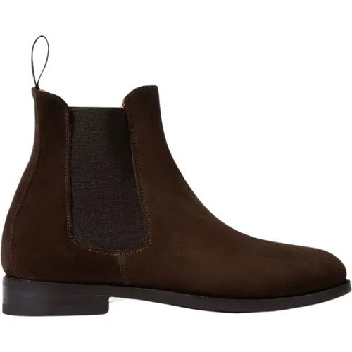 Dunkelbraune Wildleder Chelsea Boots , Damen, Größe: 36 EU - Scarosso - Modalova