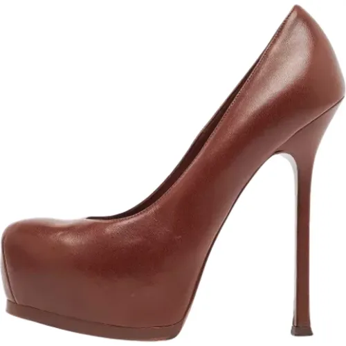 Pre-owned Pumps, female, , Size: 8 US Pre-owned Leather heels - Yves Saint Laurent Vintage - Modalova