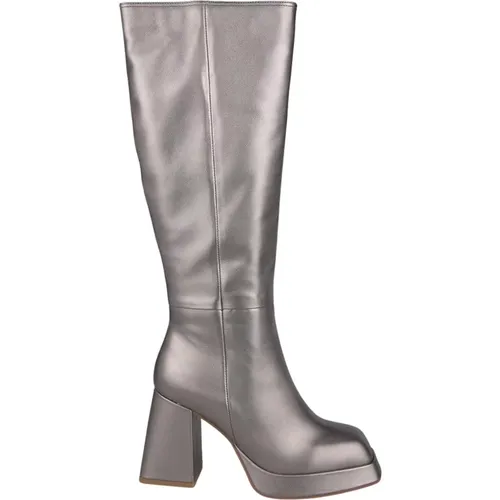 Square Toe Leather Ankle Boots , female, Sizes: 4 UK, 8 UK, 5 UK, 3 UK, 6 UK - Alma en Pena - Modalova