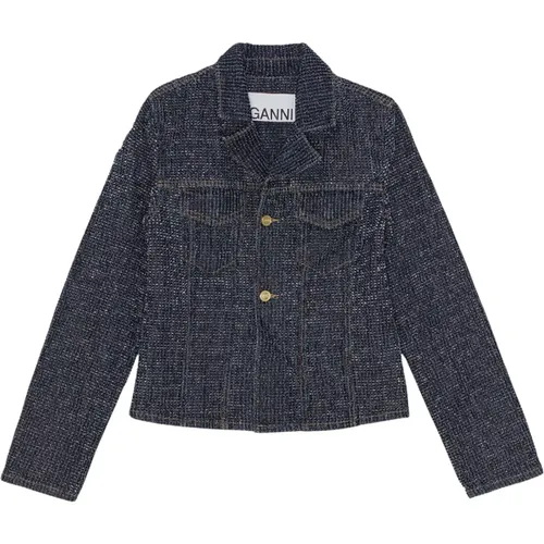 Weicher Denim-Blazer Ganni - Ganni - Modalova