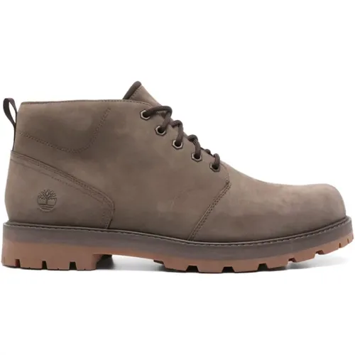 Braune Nubukleder Schnürstiefel , Herren, Größe: 42 1/2 EU - Timberland - Modalova