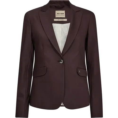 Blazers, female, , Size: XL Classic Night Blazer in Fudge - MOS MOSH - Modalova