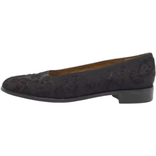 Pre-owned Flats, female, , Size: 11 1/2 US Pre-owned Fabric flats - Yves Saint Laurent Vintage - Modalova