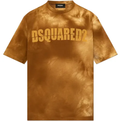 T-Shirt mit Logo , Herren, Größe: 2XL - Dsquared2 - Modalova