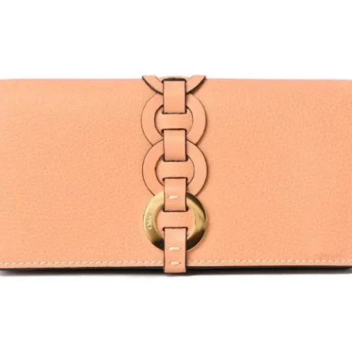 Pre-owned Wallets, female, , Size: ONE SIZE Pre-owned Leather wallets - Chloé Pre-owned - Modalova