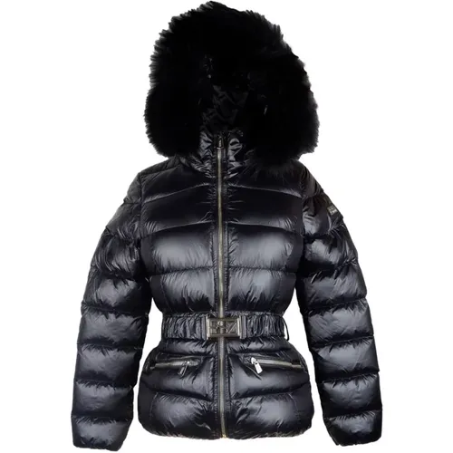 Elegant Nylon Jacket with Murmasky Fur , female, Sizes: XS - YES ZEE - Modalova