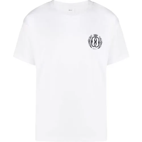 T-Shirt mit Logo aus Bio-Baumwolle , Herren, Größe: 2XL - Bally - Modalova