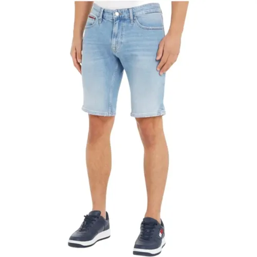 Denim Shorts, male, , Size: W30 Slim Fit Denim Shorts - Tommy Hilfiger - Modalova