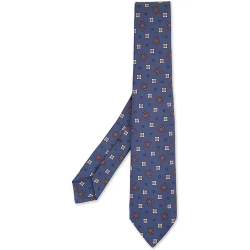 Ties, male, , Size: ONE SIZE Floral Silk Tie - Kiton - Modalova