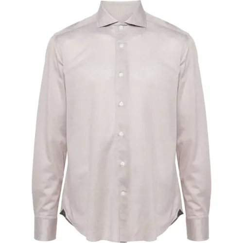 Piqué cotton shirt , male, Sizes: L, 4XL, 3XL - Corneliani - Modalova