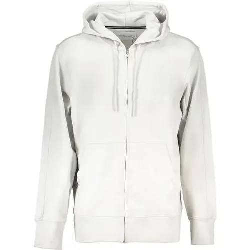 Zip-throughs, male, , Size: L Hooded Cotton Sweater Logo Print - Calvin Klein - Modalova