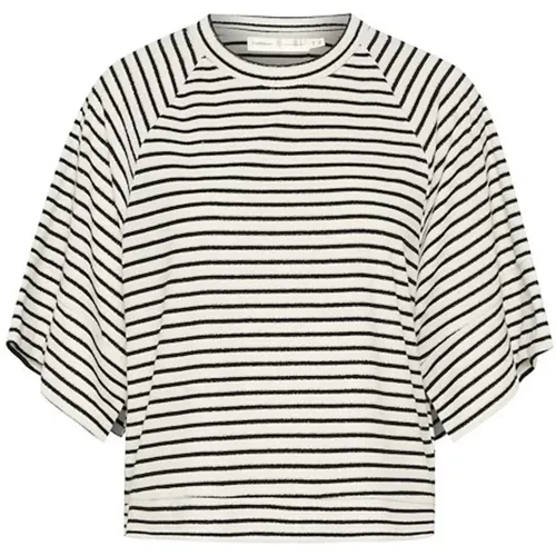 Striped T-shirt Whisper White/Black , female, Sizes: XS, L, S, M, XL - InWear - Modalova