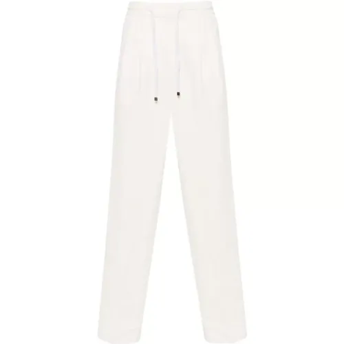 Off White Trousers , male, Sizes: L, XL - BRUNELLO CUCINELLI - Modalova