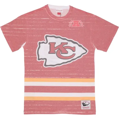 T-Shirts, male, , Size: M Kansas City Chiefs Celebration Tee - Mitchell & Ness - Modalova