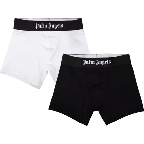 Bottoms, male, , Size: S MultiColour Boxer Set with Logo Waistband - Palm Angels - Modalova