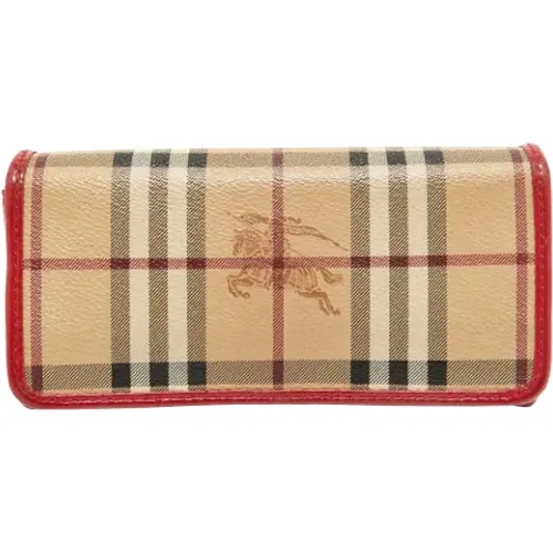 Pre-owned Wallets, female, , Size: ONE SIZE Pre-owned Coated canvas wallets - Burberry Vintage - Modalova