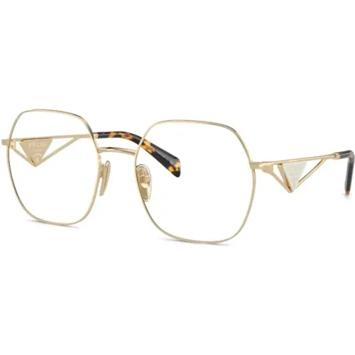 Gold Optical Frame for Everyday Use , female, Sizes: 54 MM - Prada - Modalova