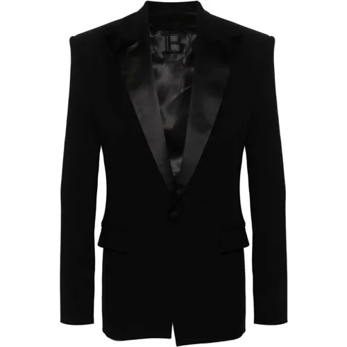 Noir Jacket , male, Sizes: L - Balmain - Modalova